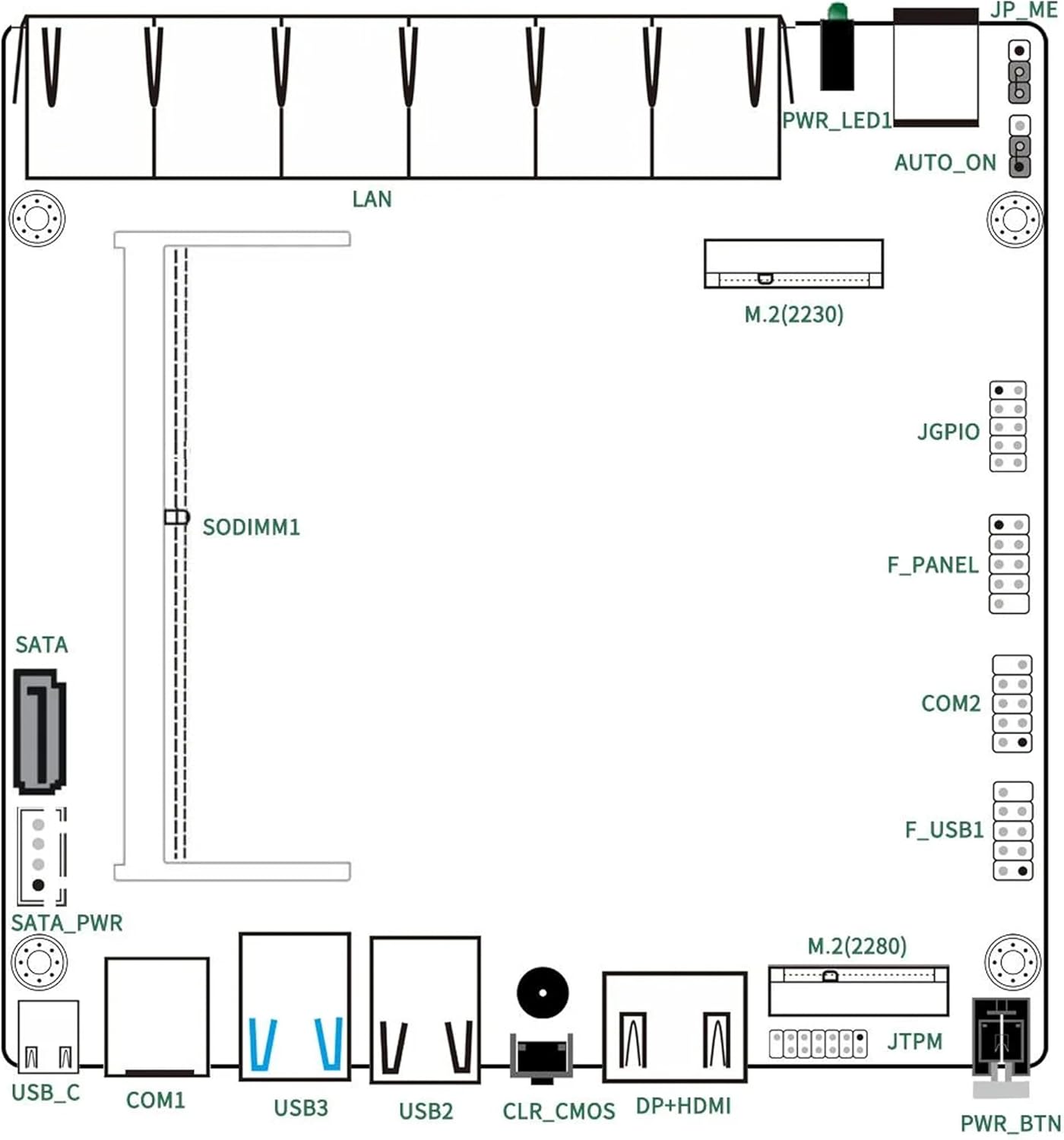 6 Port i226 2.5G Firewall Micro Appliance, Fanless Firewall Mini PC Alder Lake-N N100, HDMI, DP, Type-C, 4xUSB, AES-NI VPN Router Support pfsense Openwrt, WiFi Slot, Barebone