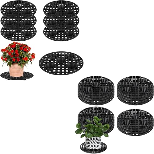 QTLCOHD 16Pcs 8 inch & 6Pcs 12 inch Plastic Plant