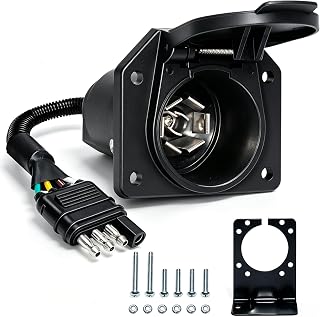 BFXM 4 Pin Flat to 7 Pin RV Blade Trailer Adapter