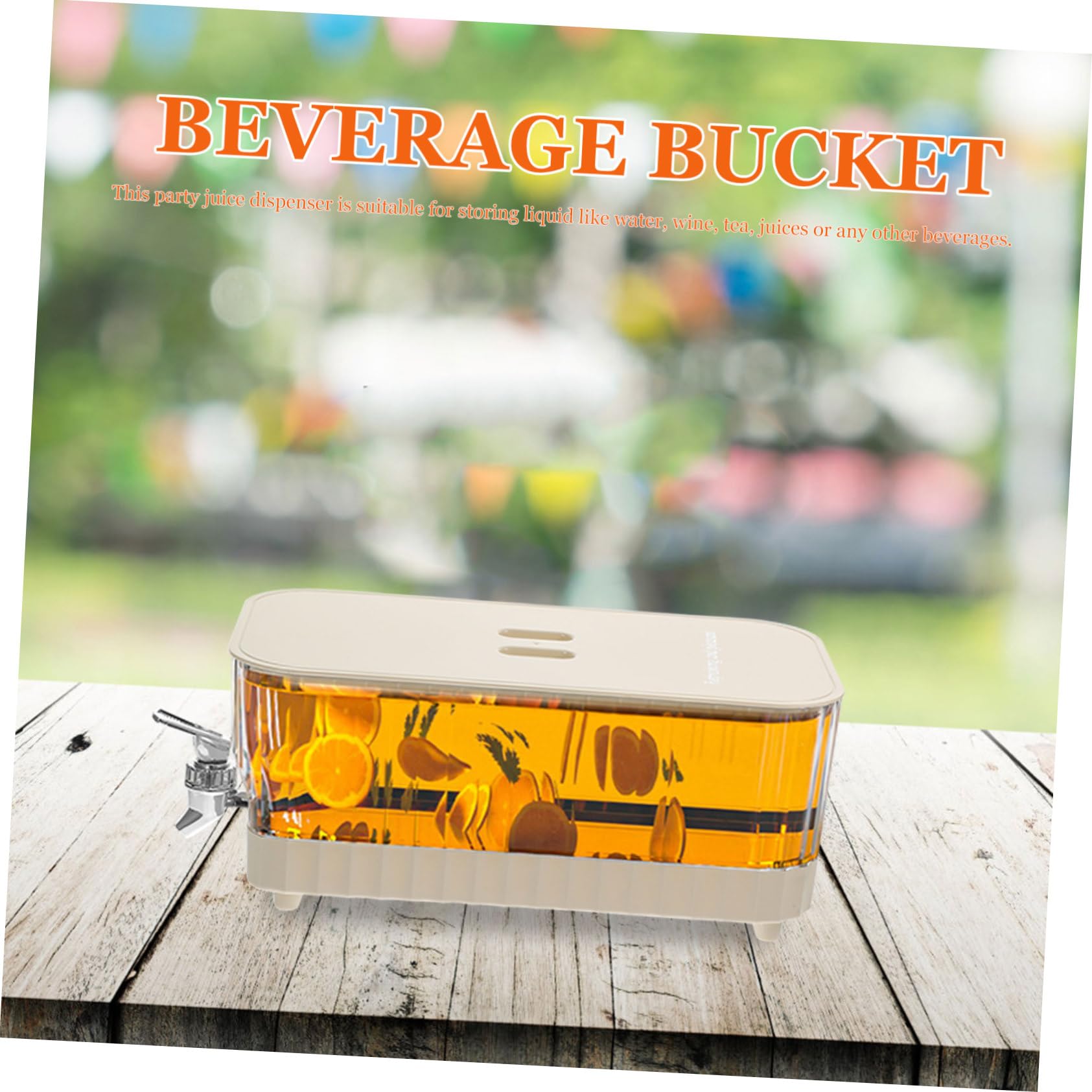 Drink Bucket with Tap Drink Jar Containers Transparent Water Kettle Drink Dispenser for Fridge Cold Water Bin Juice Carafes Kettle Water Jug Pp Household Coffee White