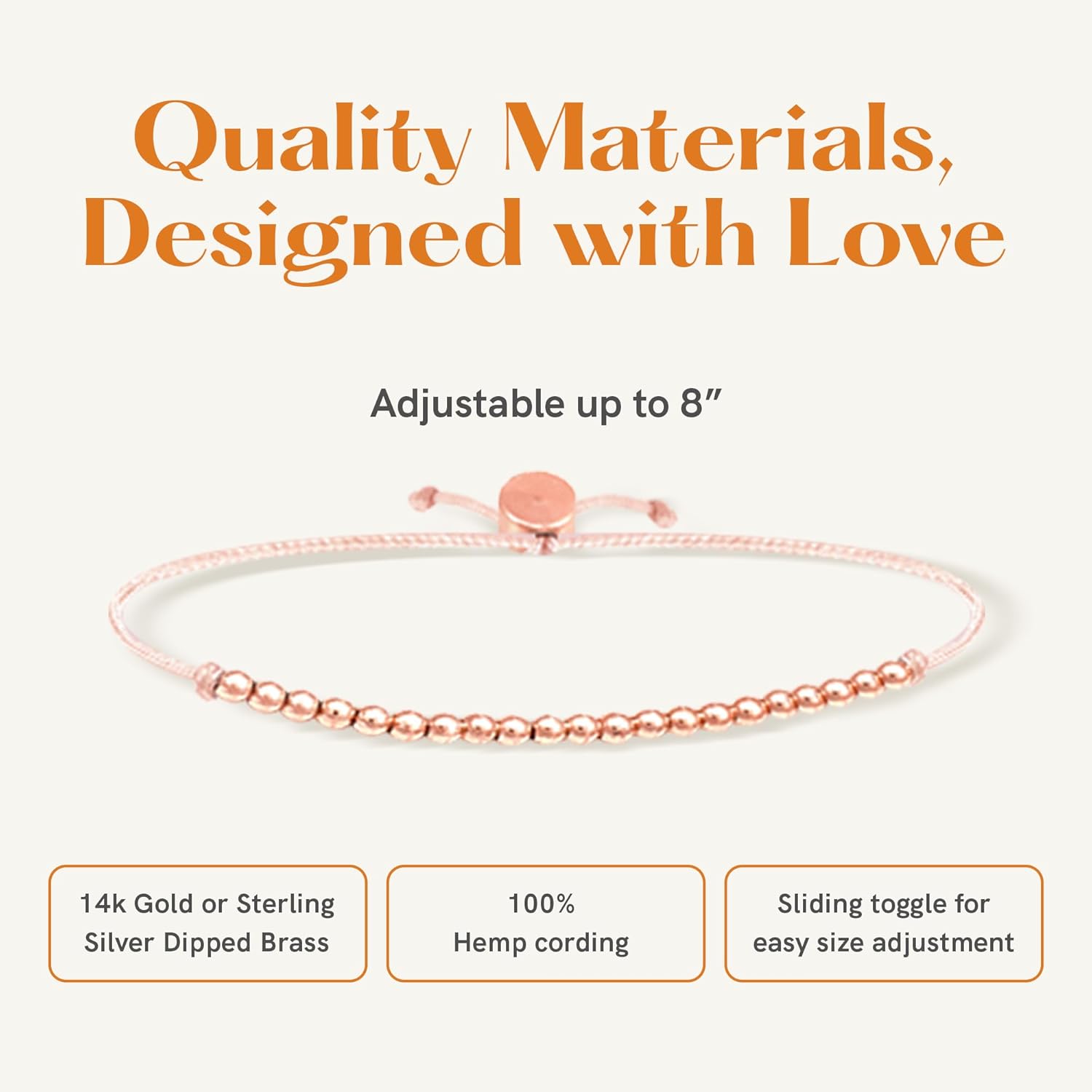 Lucky Feather 21st Birthday Gifts For Her | 21st Birthday Bracelet With 14k Dipped Beads Adjustable Cord Milestone Gift | Gifts For 21 Year Old Female | Gift Card For 21 Girls | 21 year old birthday gifts for her - Image 2