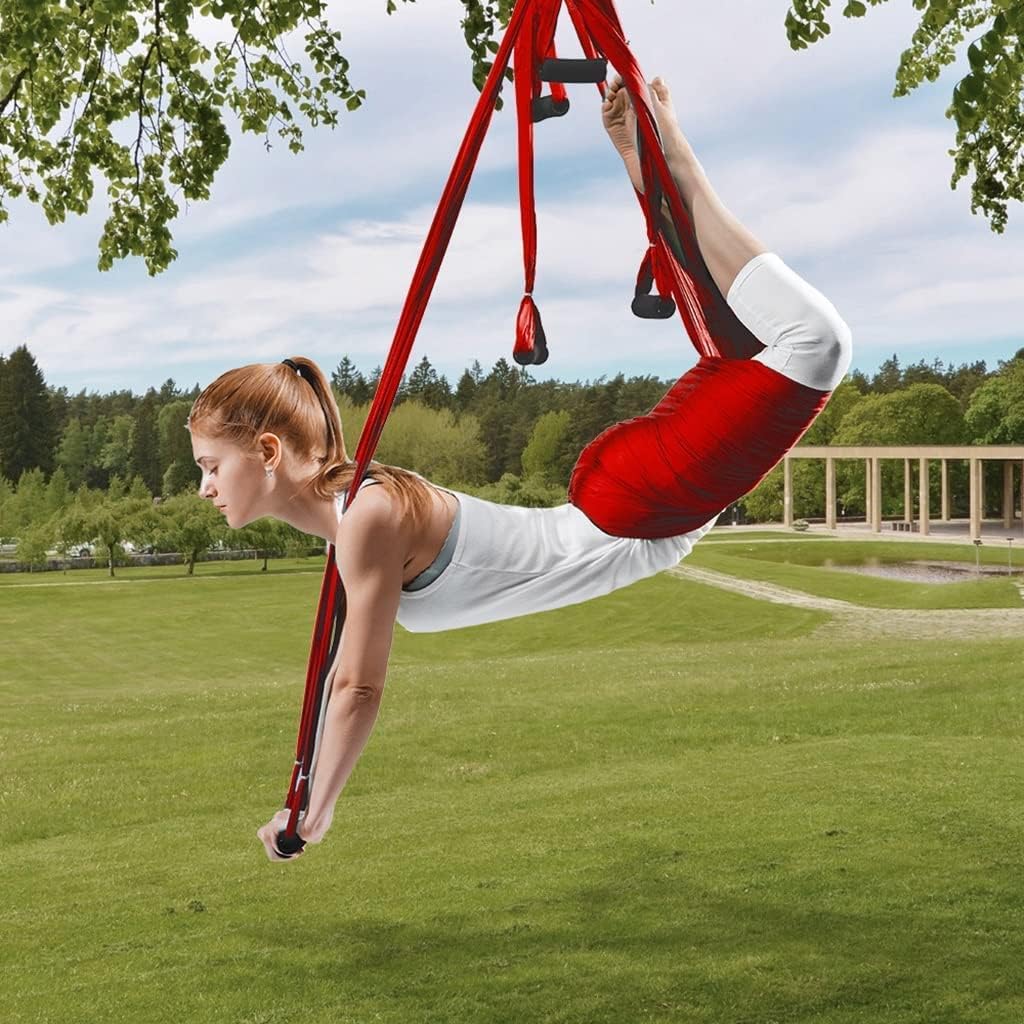 LJYT Yoga Swing,Aerial Yoga Swing Malleable Protect The Skin Strong Antigravity Yoga Hammock/Sling Tool for Gym (Color : E)