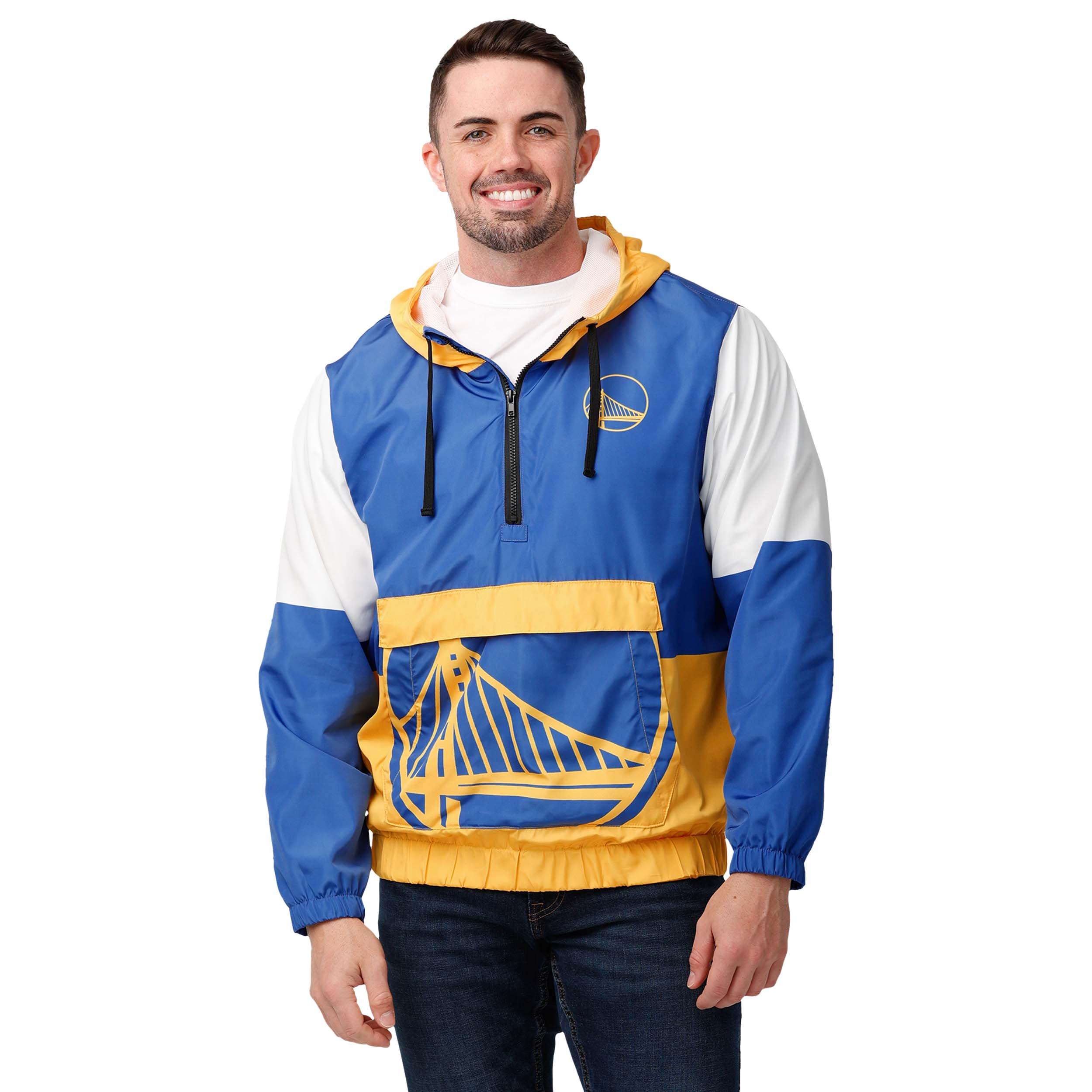 FOCO Men's Standard NBA Logo Warm-Up Windbreaker Jacket, Team Color