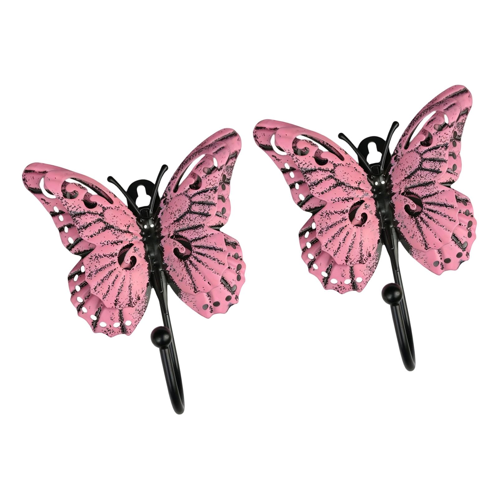 Vdaxvme 2pcs Decorative Butterfly Wall Hook Metal Hook for Hanger Keys Scarves Hats in Kitchen or Bathroom Holder