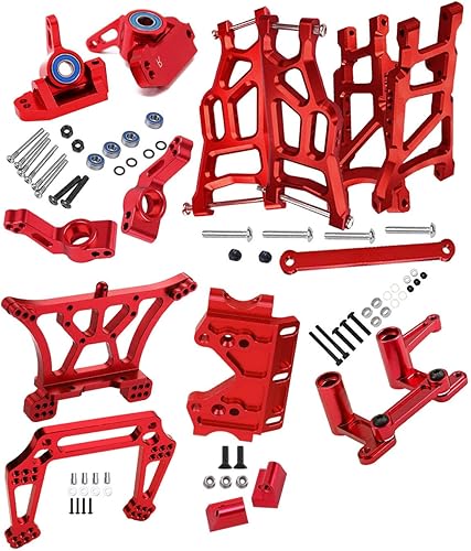 Pieza de mejoras para barra 110 2WD, brazo de suspensión delantero trasero de aleación, bloque de ruedas, bloques de dirección, portadores de eje