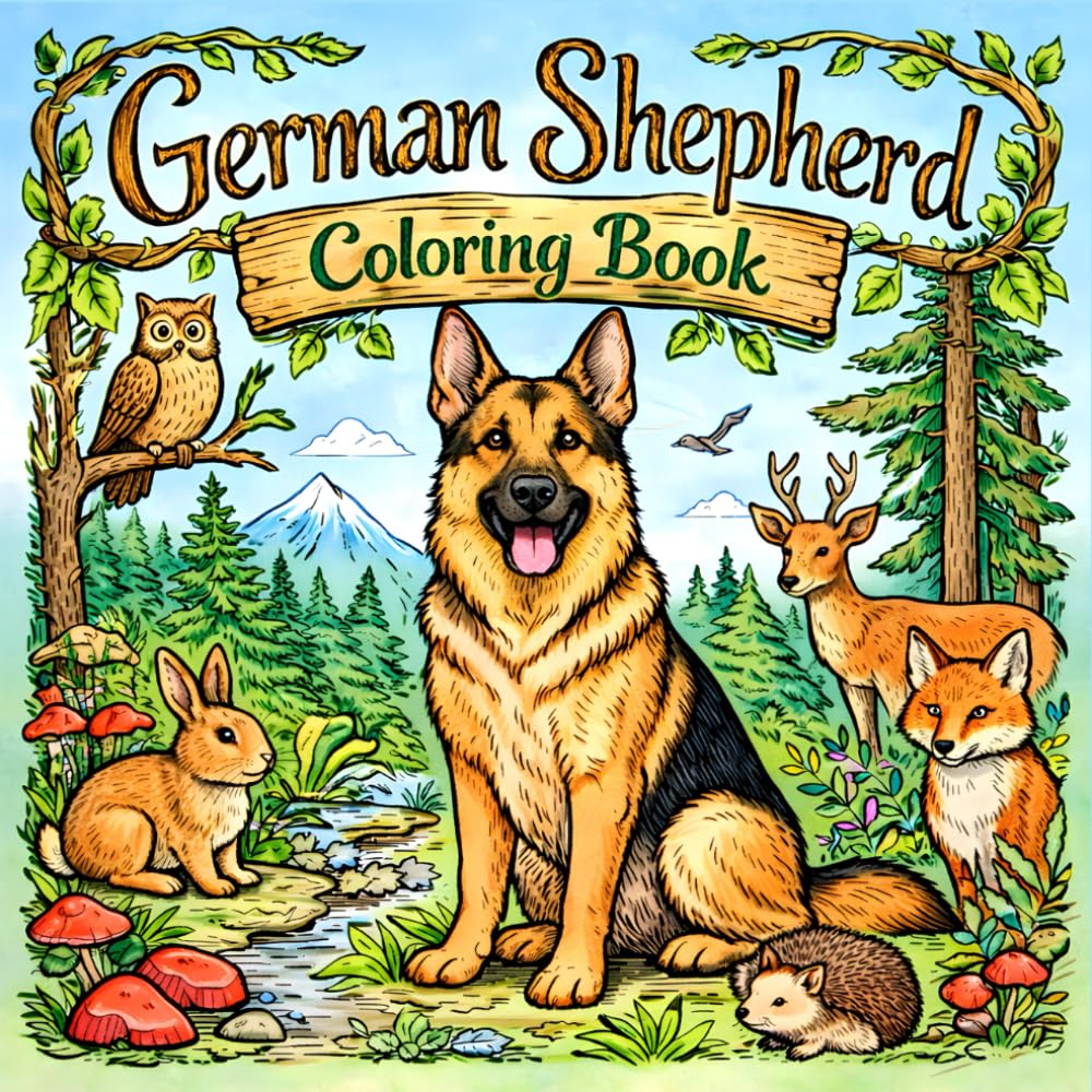 German Shepherd Coloring Book: A Relaxing Coloring Book Experience for All German Shepherd Fans