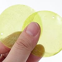 Vista 66 de GLEAVI Cowrie Shells 100pcs Round Shells Pieces Round Natural Capiz with 2 Hole, Polished Slice Accessory Capiz Pearl Coin Beads Charms for Jewelry