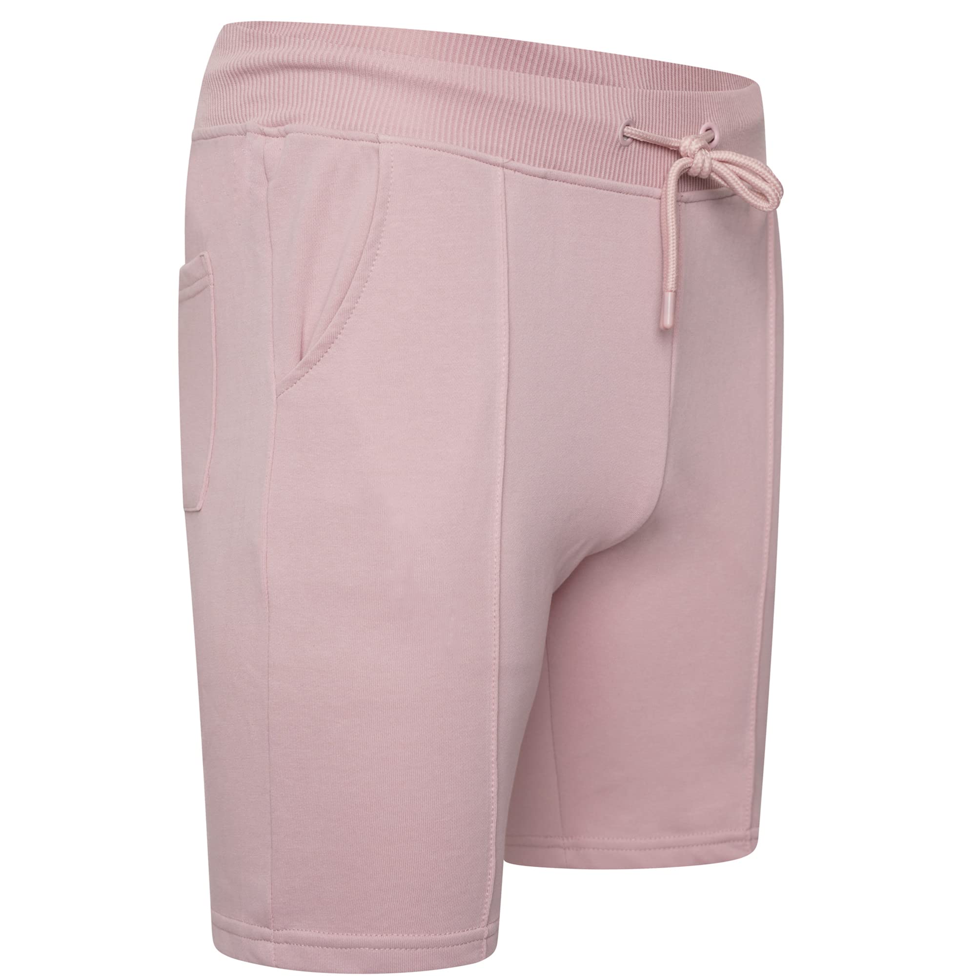 Youie Short de sport en polaire stretch pour homme - Taille élastique - Taille S à XXL, rose, S