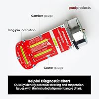 Vista 3 de PMD Products Galga magnética de alineación de Camber, Caster y KPI - Herramienta de alineación de ruedas de precisión para ajuste de dirección