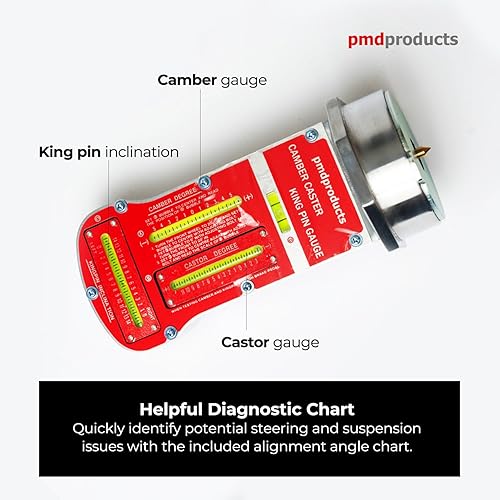 Miniatura 3 de PMD Products Medidor de alineación magnético de inclinación, ruedas y KPI - Herramienta de alineación de ruedas de precisión para un ajuste preciso