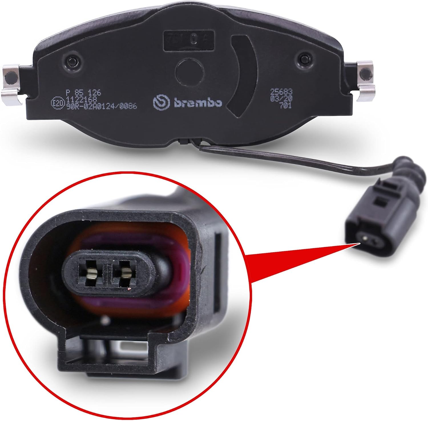 Brembo P85126 Low-Met Front Disc Brake Pad Set AUDI/SEAT/VW OE# 8V0698151