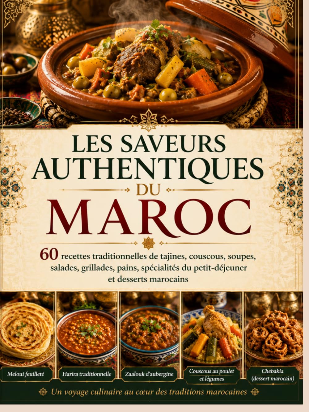 Les Saveurs Authentiques du Maroc: 60 recettes traditionnelles de tajines, couscous, soupes, salades, grillades, pains, spécialités du petit-déjeuner et desserts marocains