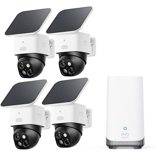 eufy Security SoloCam S340, 4-Cam Kit, 3K Dual-Lens Solar Security Camera