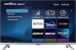 Smart TV 32” Britânia Roku LED Dolby Audio BTV32G7PR2CSGBLH