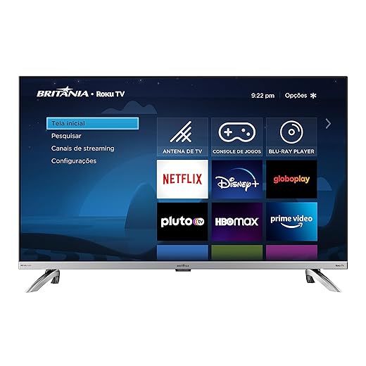 Smart TV 32" Britânia com Dolby Audio