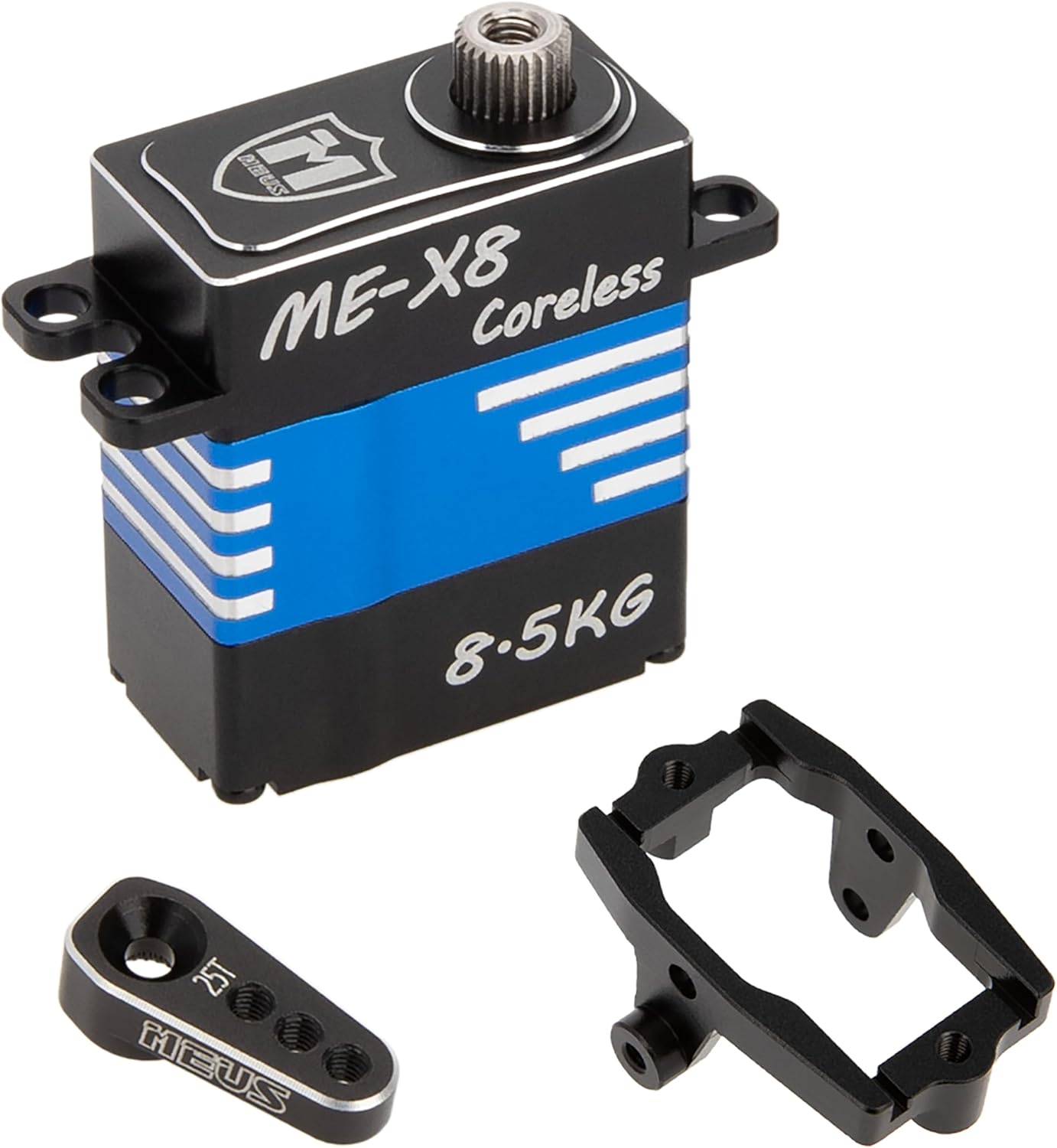 MEUS Racing Coreless TRX4M Servo with Mount and Servo Horn for TRX4M 1/18 RC Crawler Upgrades Parts, ONLY for Stock Frame (8.5KG)