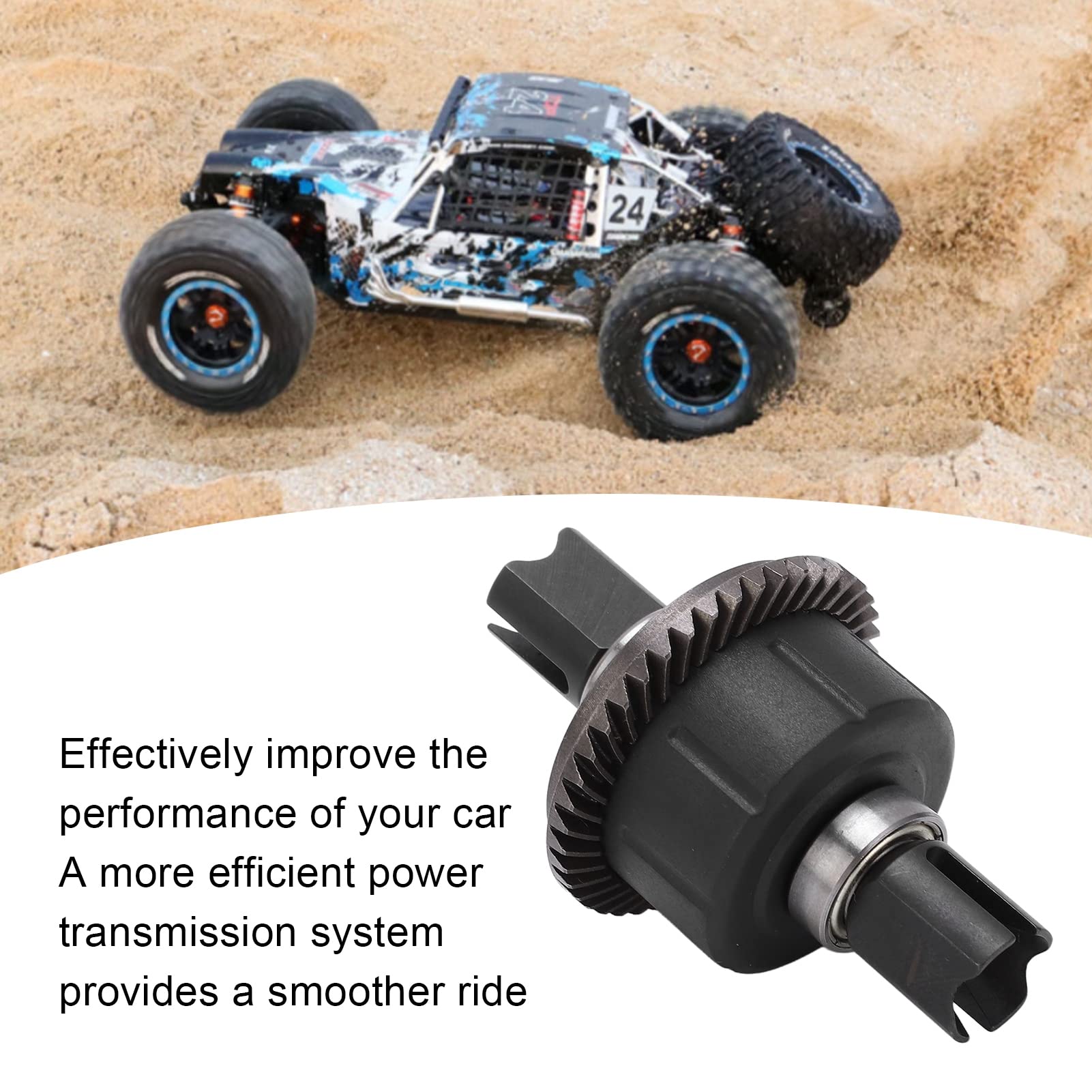Engrenage différentiel avant arrière 43T, pièces de mise à niveau pour voiture RC ZD 1/7 07 07, résistance en pla et acier, avec dents 43T, comprend 2 joints