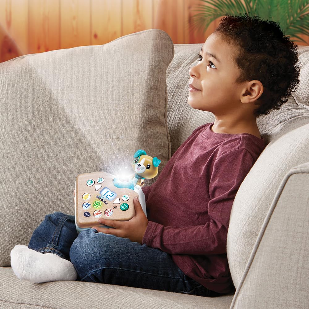 VTech - StoriKid Max, Conteur d'Histoires Interactif Deluxe, Boîte à Histoires et Chansons, Projection Lumineuse et Animée, Veilleuse, Cadeau Enfant de 3 Ans à 8 Ans - Contenu en Français et Anglais