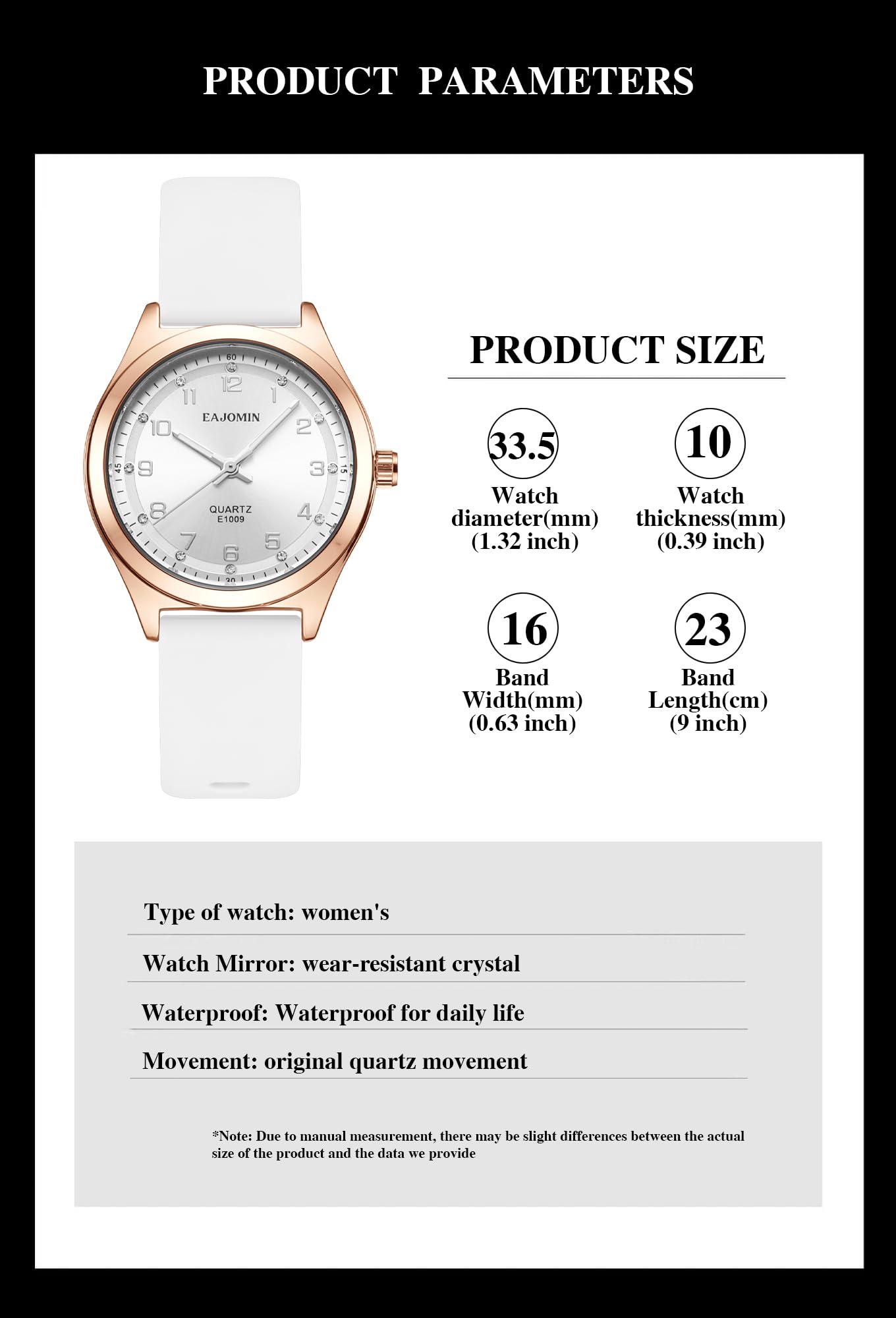 Wasserdichte analoge Krankenschwesteruhr für Damen, Krankenschwestern, Krankenschwestern, Sekundenzeiger, leicht zu lesen, bequemes Silikonband, Quarzuhren, Geschenke für Frauen (E1009