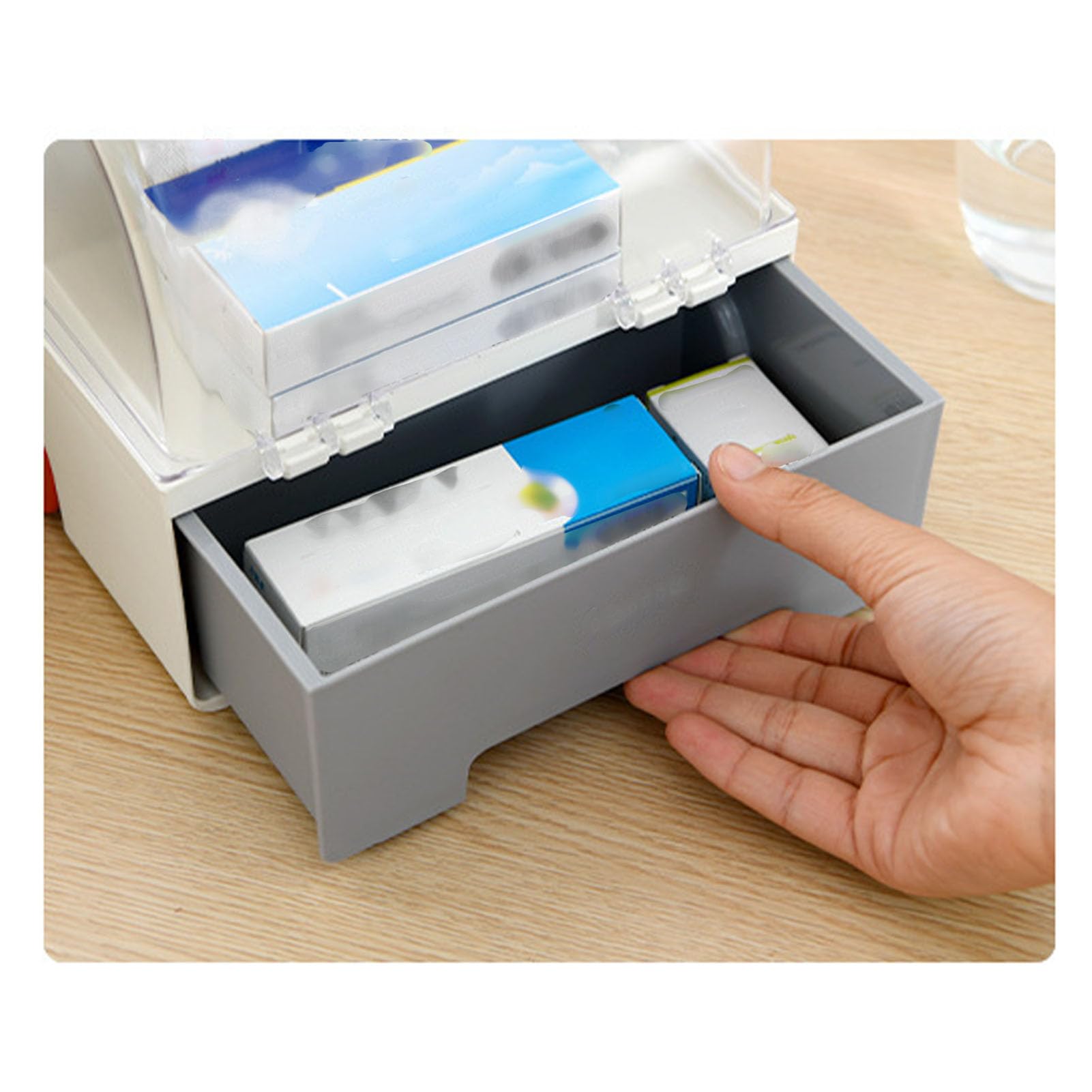 Scatola Medica Grande Capacità Portatile per Casa Kit Pronto Soccorso Ambulanza Stile Contenitore Organizzatore Farmaci Scatola Medica