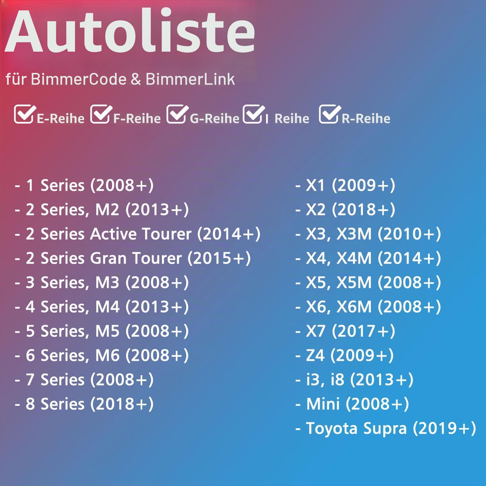 JUTA vLinker BM+ OBD2 Bluetooth Diagnosegerät, OBDII Autoscanner für iOS, Android, und Windows - Gemacht für BimmerCode
