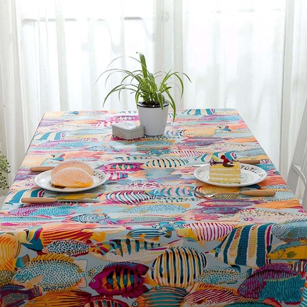 Nappe poisson tropical en tissu premium élégant pour grand buffet