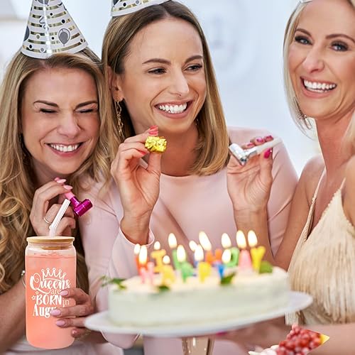 Miniatura 2 de Regalos de cumpleaños para mujeres, divertido vaso de cristal de feliz cumpleaños para ella, novia, amigas, esposa, mamá, mejor amiga, hija,