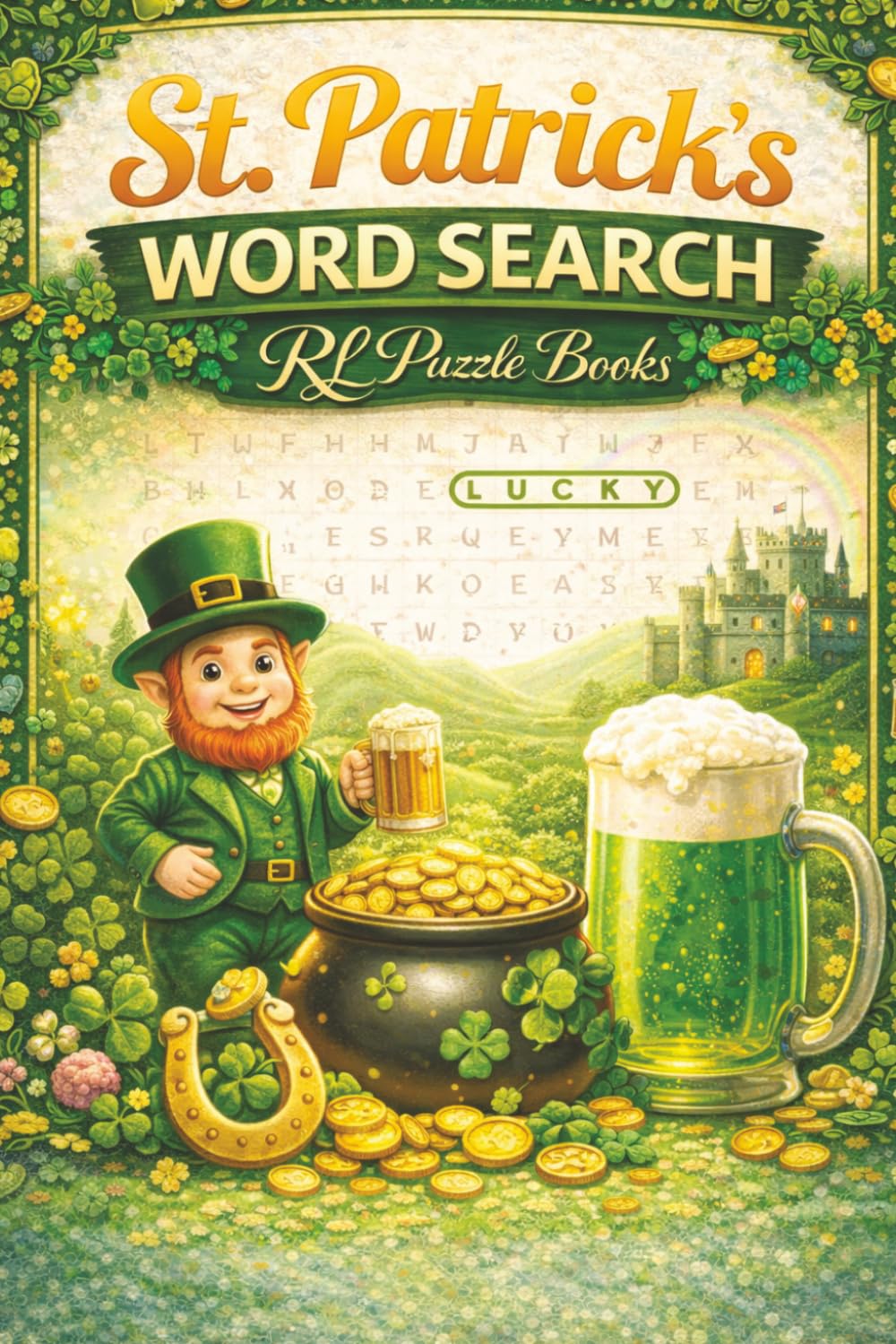St. Patrick’s Day Word Search: St Patrick’s Puzzle Book for Adults & Teens Featuring Irish, Luck, Shamrocks, Holiday Themes and Relaxing Brain Games