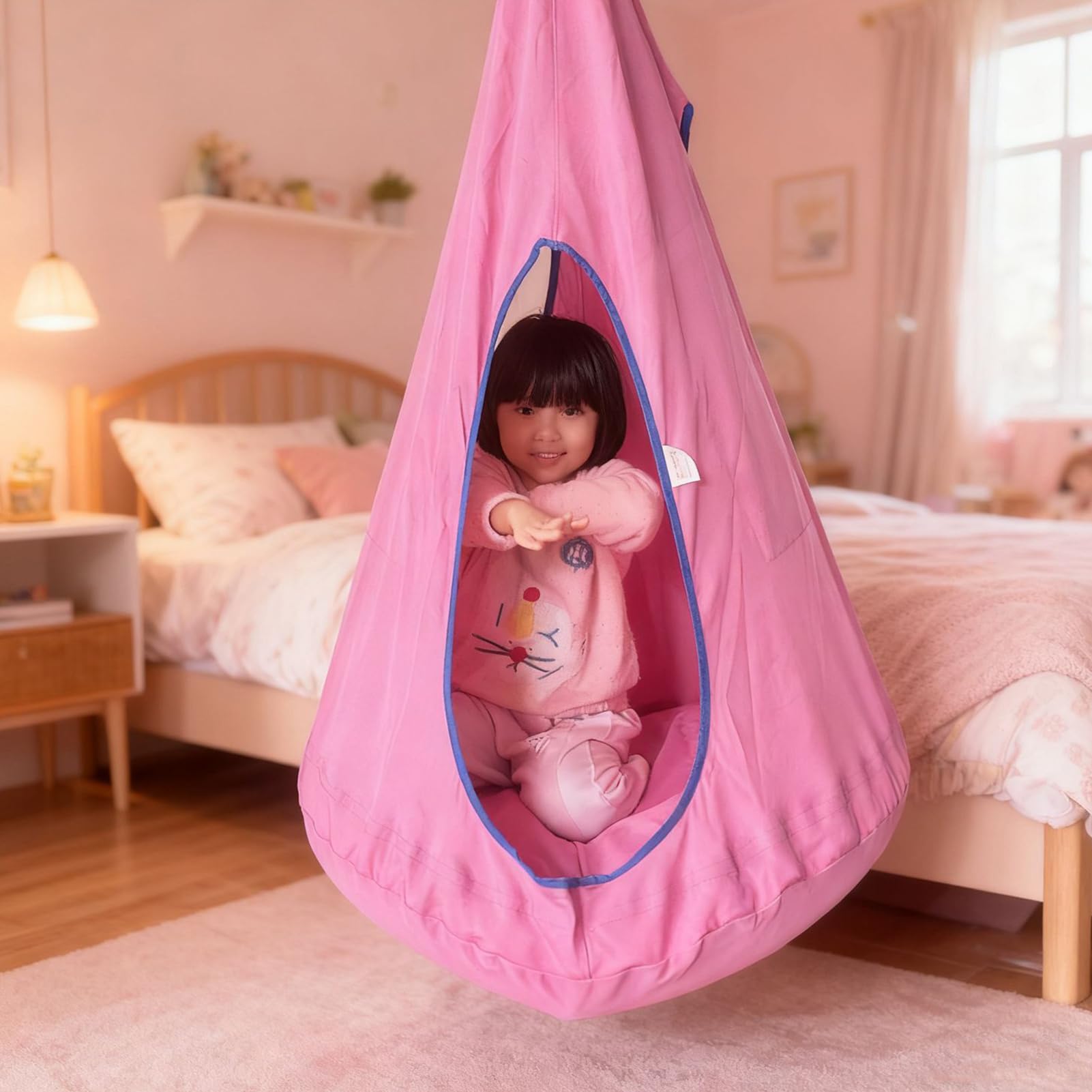 Hamaca Pod Infantil con Cojín y Soporte 150kg
