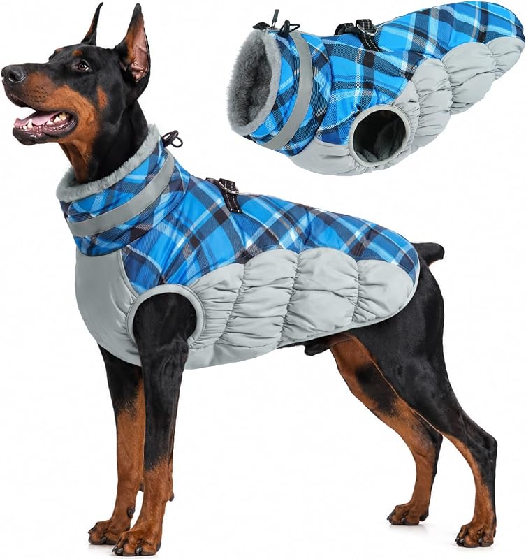 Casaco de Inverno Impermeável para Cães com Peitoral Integrado LeLePet