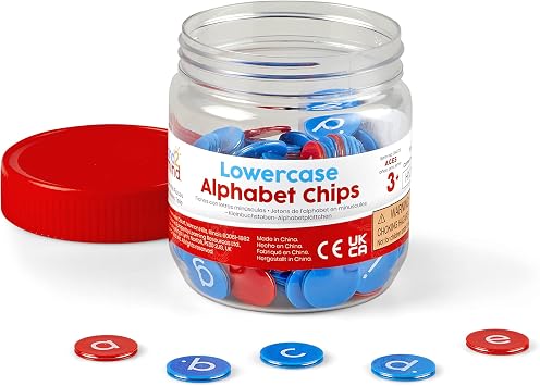 hand2mind Lowercase Alphabet Chips, 156 Chips, Ages 3+