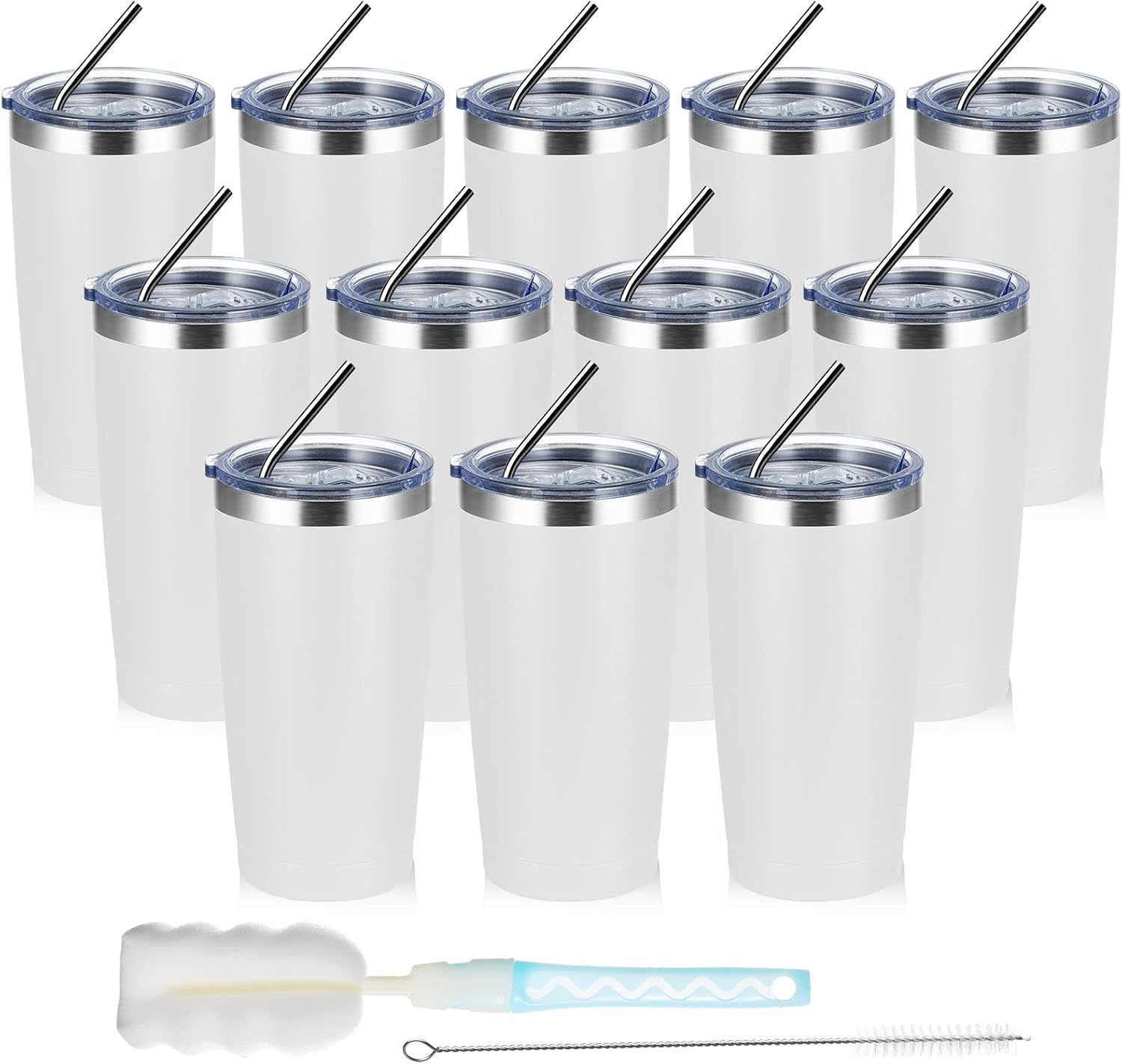 SMLIXE Stainless Steel Tumbler With Handle and Straw