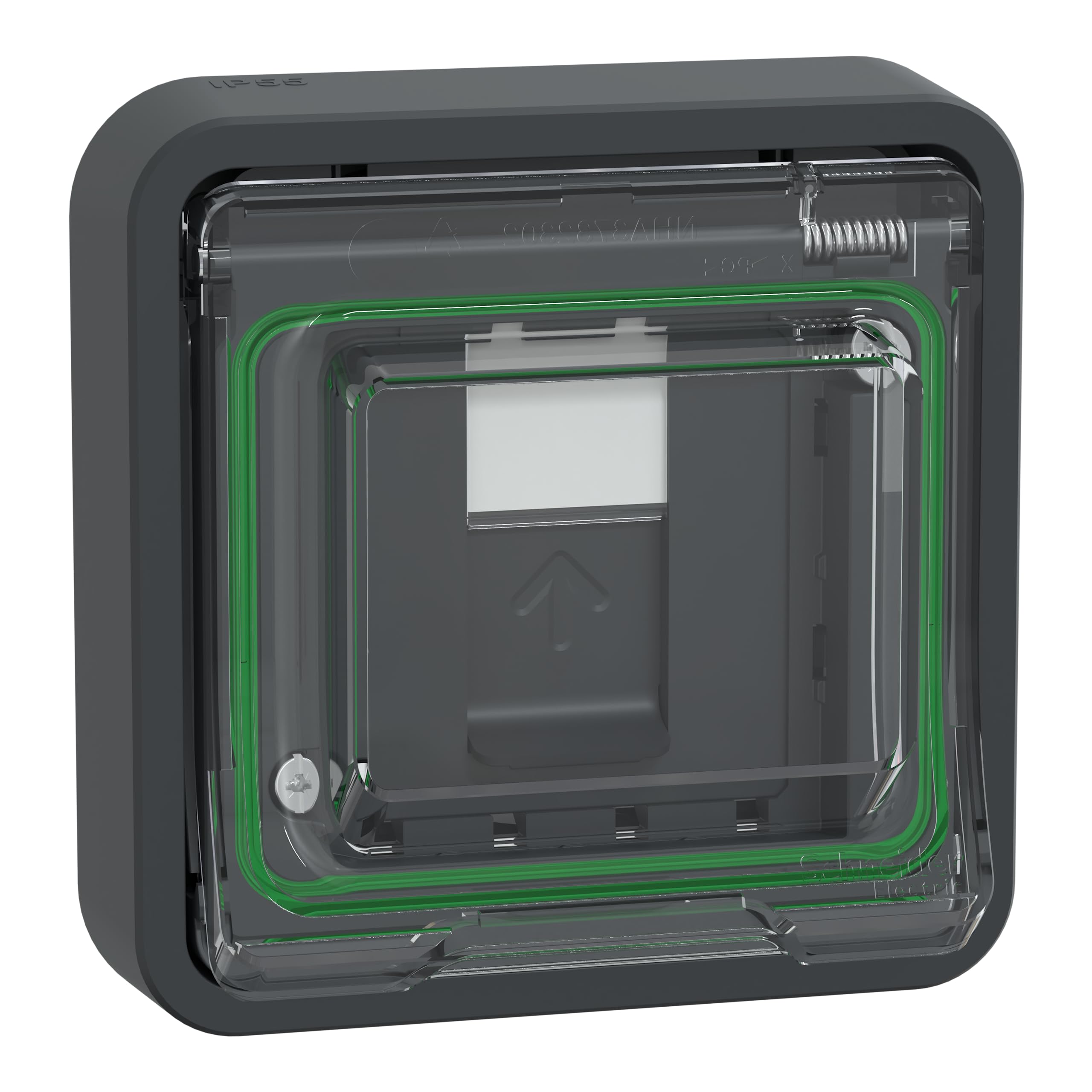 Schneider Electric - Mureva Styl - Prise RJ45 cat 6A blindé STP FTP - composable - IP55 IK07 - gris - MUR35038