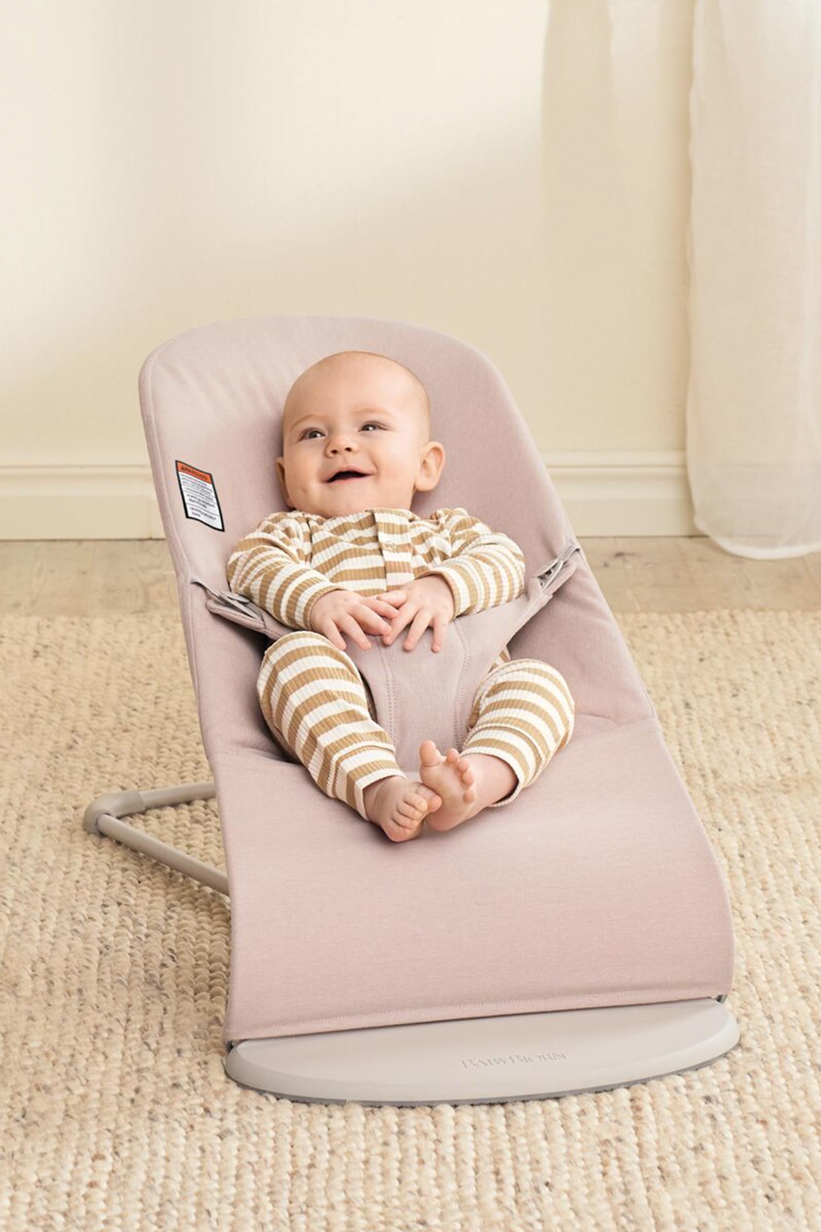 Amazon.com : BabyBjörn Bouncer Bliss, Light Pink, Woven Mélange