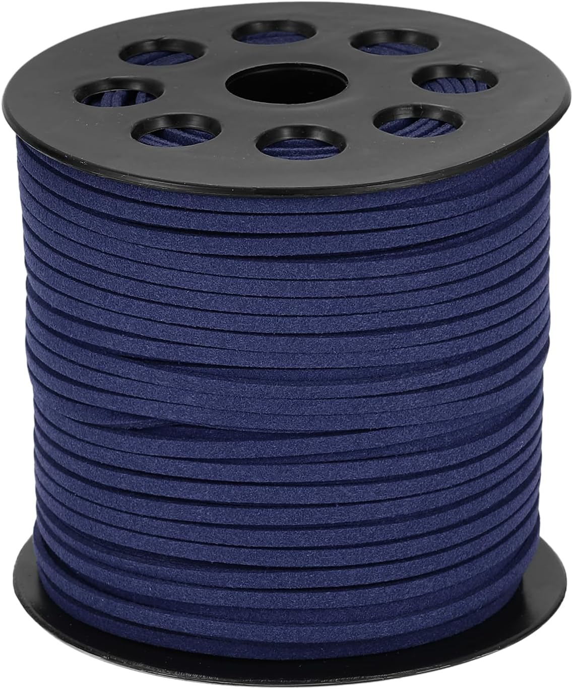 98 Yards x 0.1"(2.6mm) Faux Leather Cord, Flat Suede Cord Leather Strip Braiding String Lace for Jewelry Making Bracelet Necklace Beading Making DIY Crafts, Deep Blue