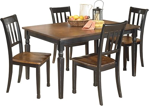 Miniatura 5 de Ashley Furniture Signature Design mesa de comedor rectangular Owingsville color negro y café