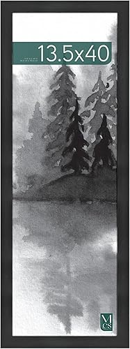 Miniatura 32 de MCS - Marco para póster con estilo de museo, veta de madera blanca, para colgar vertical y horizontal en la pared, marco grande para fotos, pósters