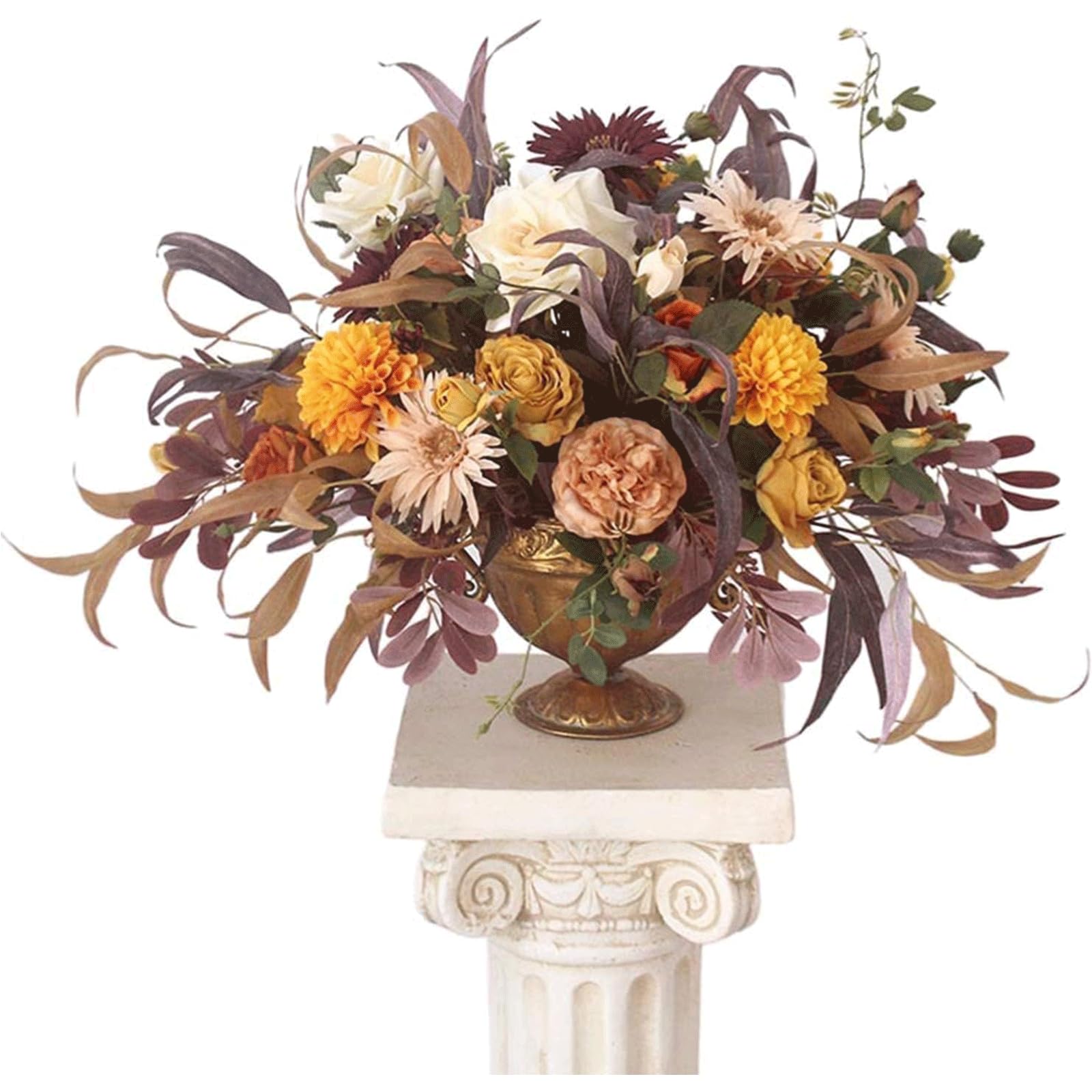 DFGHNBVC Vintage Fake Flowers Elegant Artificial Flowers Rose Flowers Centerpieces Bouquets Decor Realistic Floral Arrangement