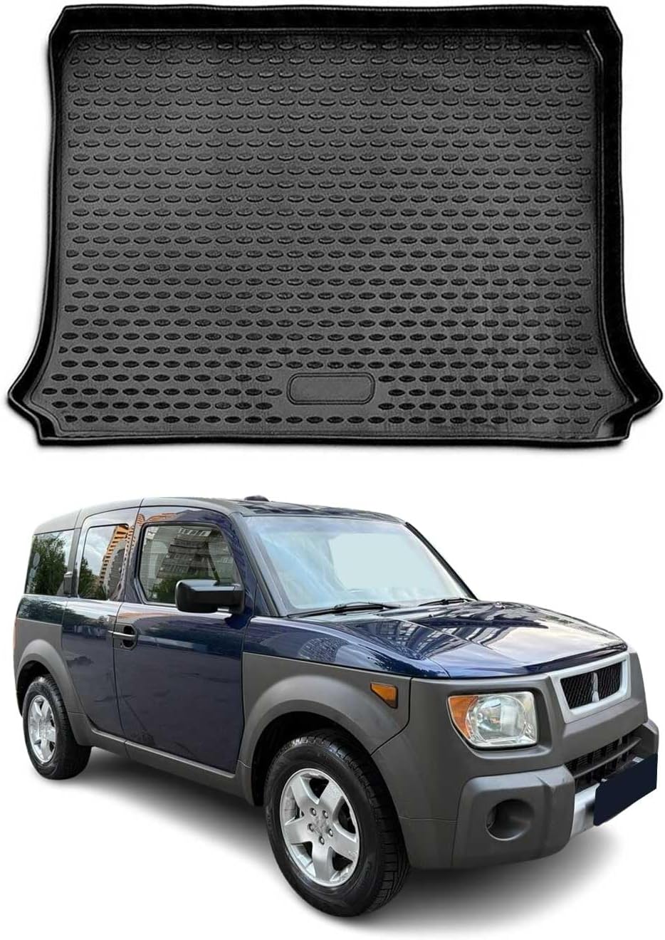 OMAC Cargo Mats Liner for Honda Element 2003-2011 Waterproof TPE Black