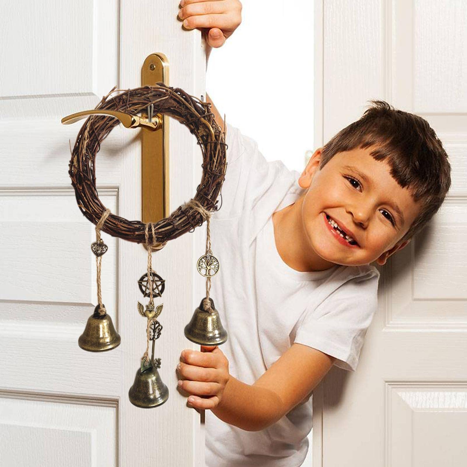 Campanello A Vento Stregonesco Vintage - Decorazione Wicca, Protezione Dalla Negatività - Foto 4