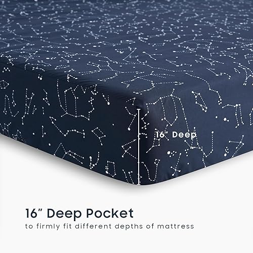 Miniatura 4 de Wake In Cloud - Juego de sábanas Constellation, juego de 4 piezas, espacio celestial brujería estrella galaxia astrología, ropa de cama de