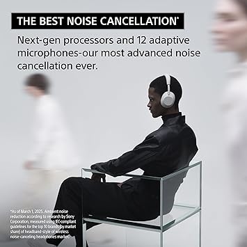 Sony WH-1000XM6 The Best Noise Canceling Wireless Headphones, HD NC Processor QN3, 12 Microphones, Adaptive NC Optimizer, Mastered by Engineers, Studio-Quality, 30-Hour Battery, Midnight Blue