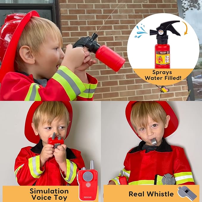 Disfraz de Bombero Liberry para Niños 3-5 Años con Accesorios miniatura 4