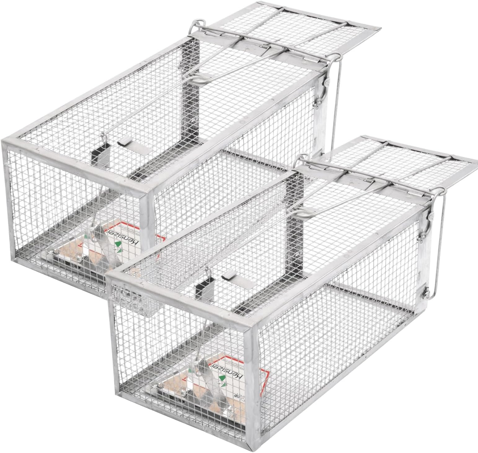 Kensizer 2-Pack Animal Humane Live Cage Trap, Medium 12" L x 6.5" W x 5" H