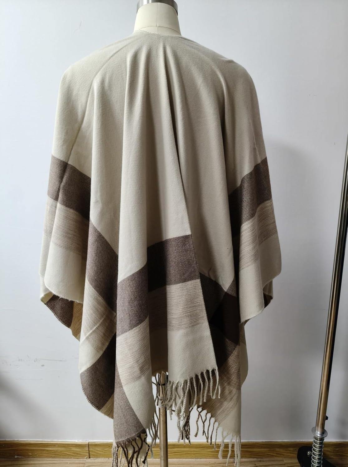 Women's Shawl Wraps Open Front Poncho Cape Tassel Oversized Sweater Winter Scarf Casual Cardigan Shawls - Image 3