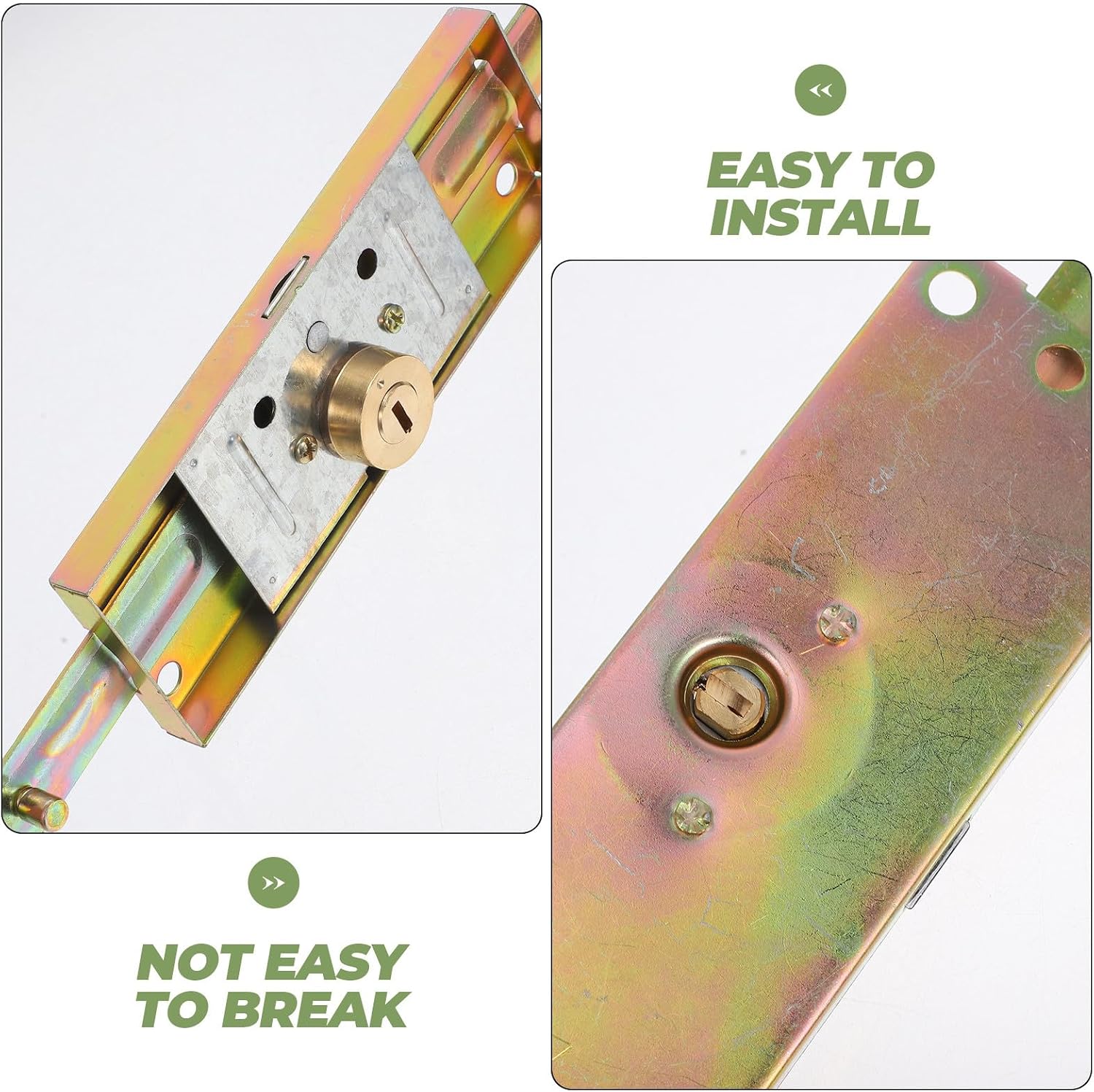 PRETYZOOM Garage Door Slide Lock Flip Gate Latch Lock Heavy Duty Steel Secure Sliding Gates and Patio Entrances