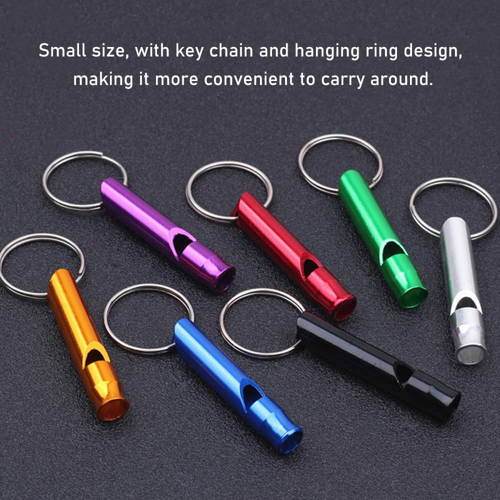 Sifflet De Survie En Alliage D'aluminium – Son Super Fort, Porte-clés, Pour Randonnée, Camping, Bateau, Pêche