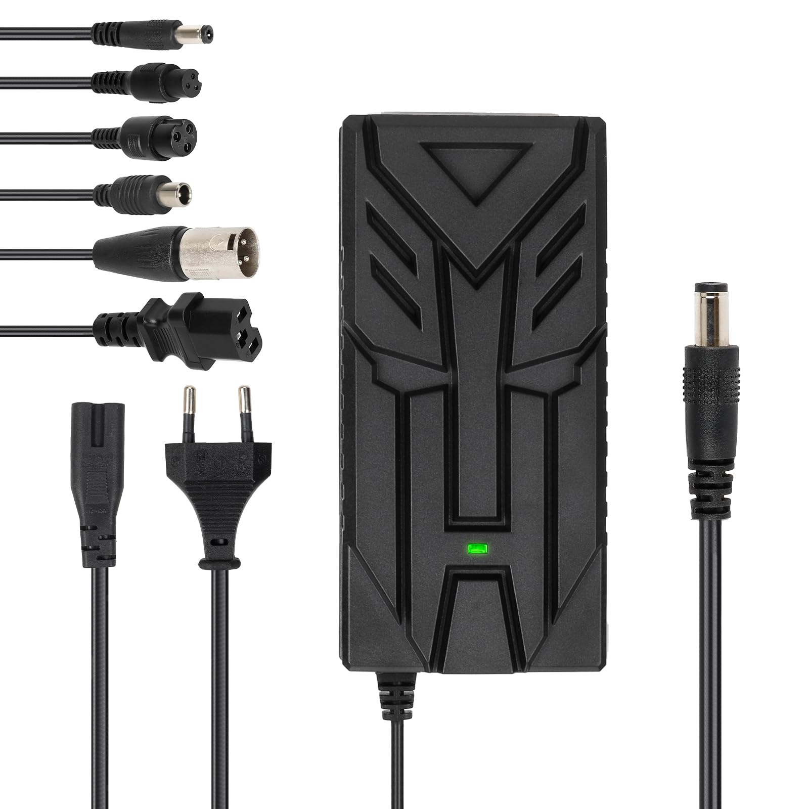 ulip 54,6 V 2 A Cargadores para Scooter 48 V E Scooter 42 V Batería de litio universal con 6 puertos 48 V E-Bike Scooter eléctrico Cargador rápido UE Cargadores