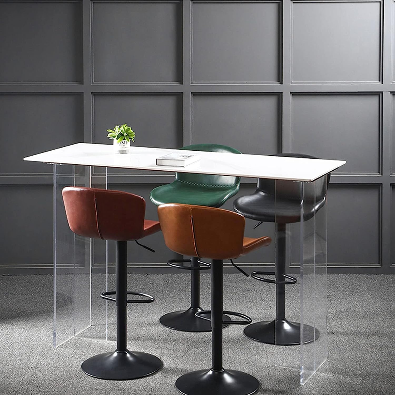 Amazon｜カウンターチェアハイチェア 調節可能な高さと360°回転の