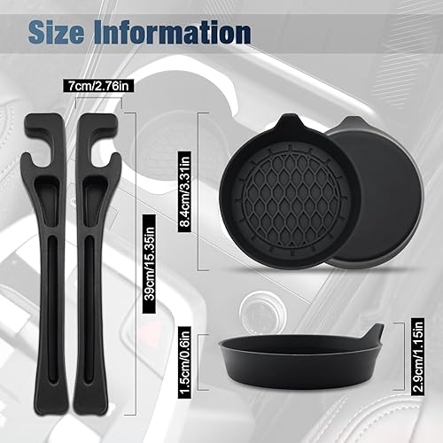 Miniatura 8 de Relleno de espacio para asiento de automóvil con portavasos para automóvil, organizador de costuras laterales sin caída con inserto de portavasos de